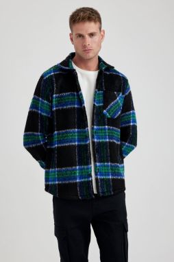 DEFACTO Regular Fit Polo Neck Shirt Jacket