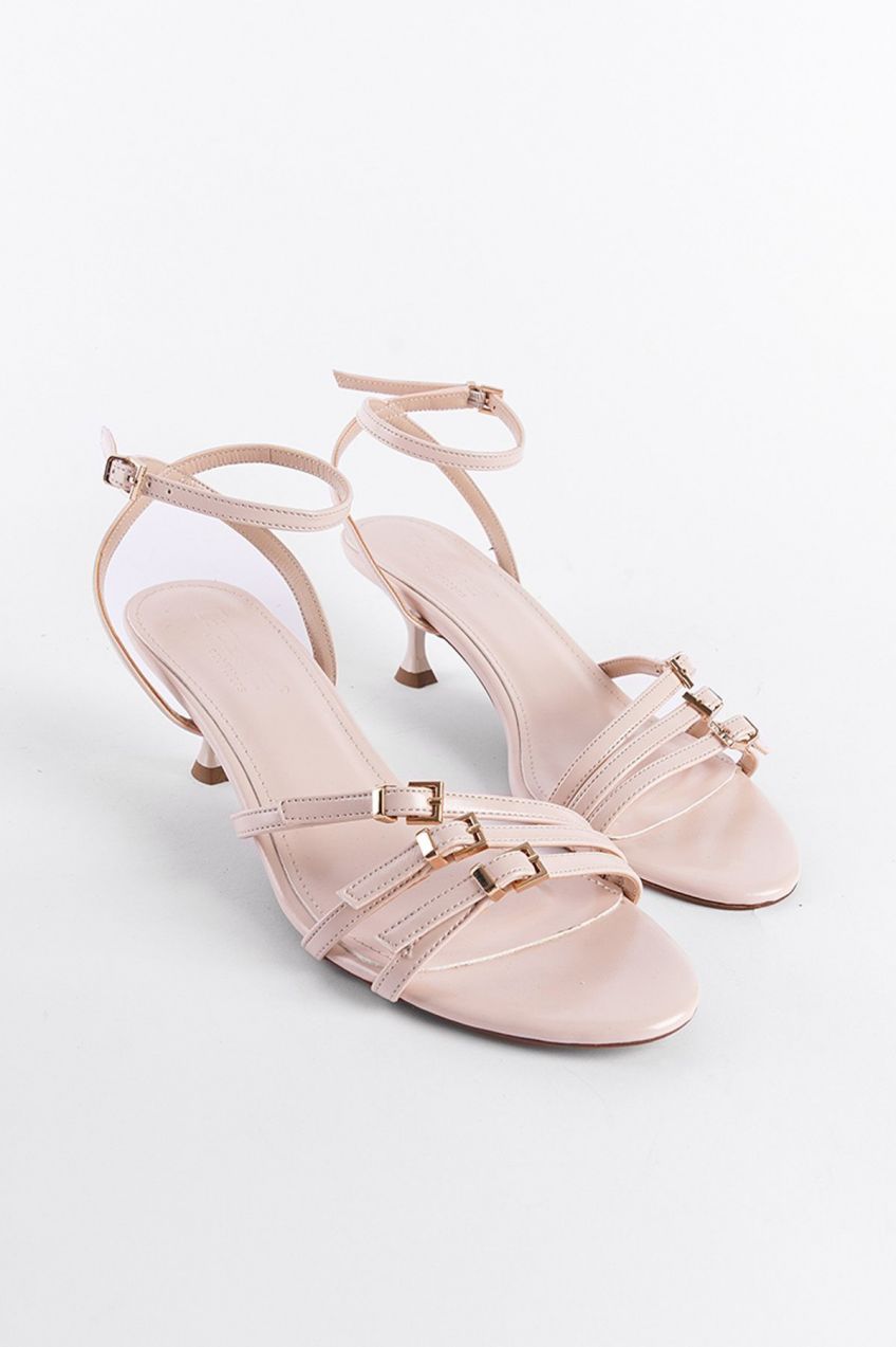 Capone Outfitters Three-Stripe Mid-Heeled Women's Sandals