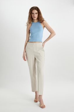 DEFACTO Carrot Fit Pocket High Waist Short Cuff Trousers
