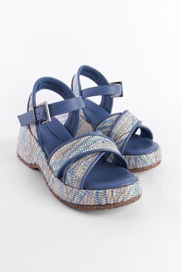 Capone Outfitters Straw Sole Genuine Leather Cross Strap Comfort Women's Sandals