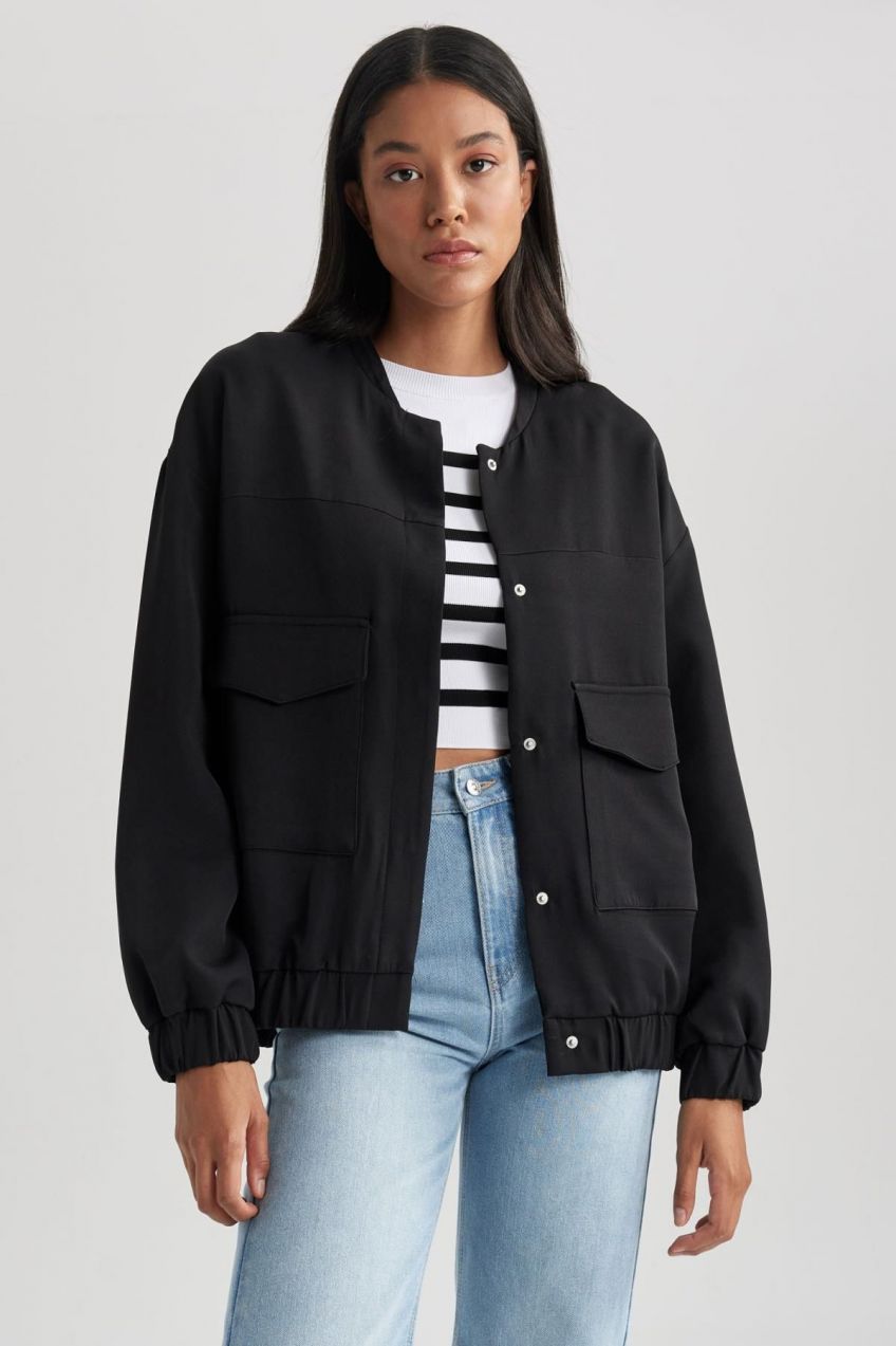 DEFACTO Bomber Jacket with Pockets