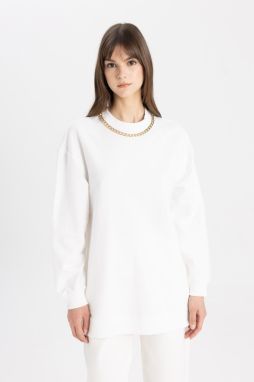 DEFACTO Regular Fit Crew Neck Sweatshirt Tunic