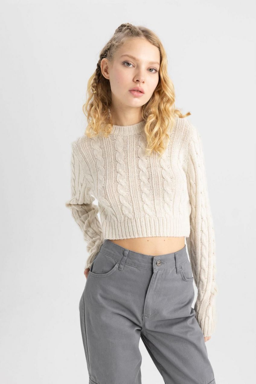 DEFACTO Cool Regular Fit Crew Neck Sweater