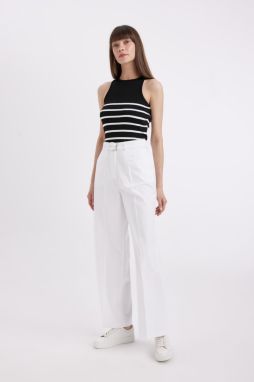 DEFACTO Jogger Pocket High Waist Wide Leg Long Trousers