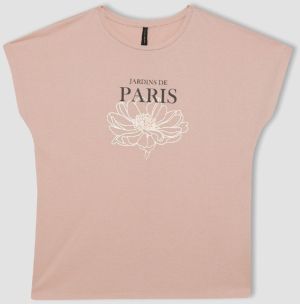 DEFACTO Printed Crew Neck Short Sleeve T-Shirt