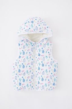 DEFACTO Baby Girl Water Repellent Hooded Patterned Inflatable Vest Z1311a223sp