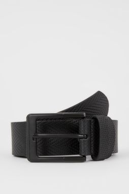 DEFACTO Men's Patterned Faux Leather Jean Belt