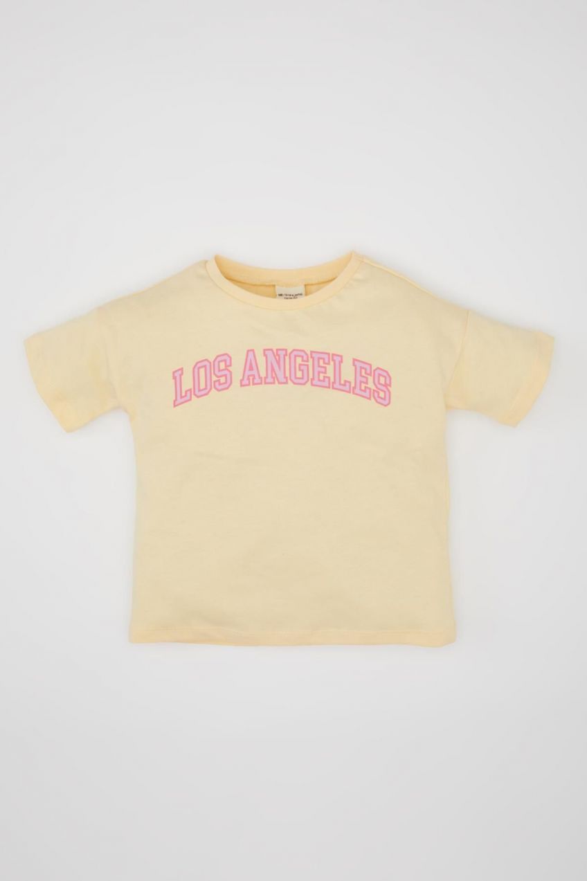 DEFACTO Baby Girl Printed Short Sleeve T-shirt