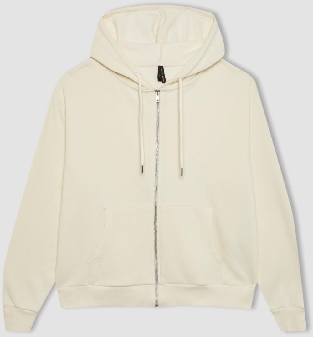 DEFACTO Relax Fit Hooded Zipper Sweatshirt