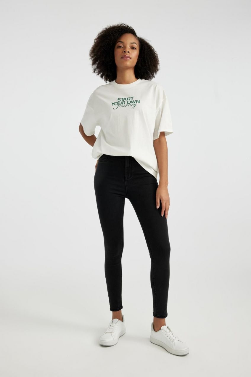 DEFACTO Jegging High Waist Ankle Length Narrow Leg Jean Pants
