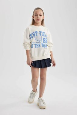 DEFACTO Girl Pleated Cotton Shorts Skirt