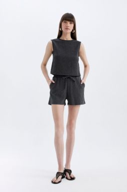 DEFACTO Regular Fit Normal Waist Casual Straight Leg Sweater Shorts