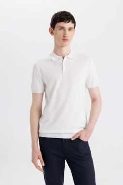 DEFACTO Slim Fit Polo Neck Short Sleeve Knitwear T-Shirt