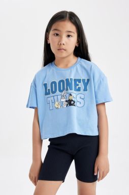 DEFACTO Girl's Looney Tunes Short Sleeve Crop T-Shirt