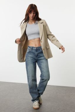 Trendyol Blue More Sustainable Normal Waist Straight Jeans