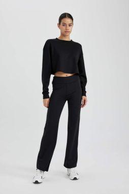 DEFACTO Fit Wide Leg Skuba Diving Fabric Sweatpants