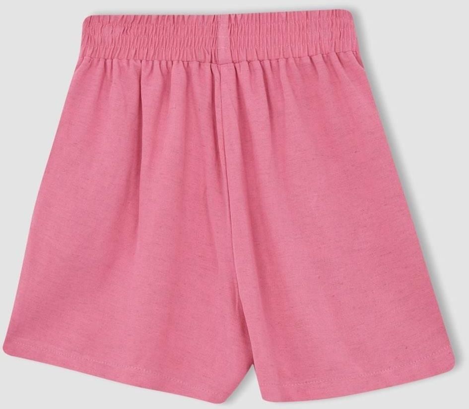 DEFACTO Relax Fit Regular Waist Linen Blended Shorts