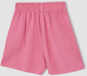 DEFACTO Relax Fit Regular Waist Linen Blended Shorts