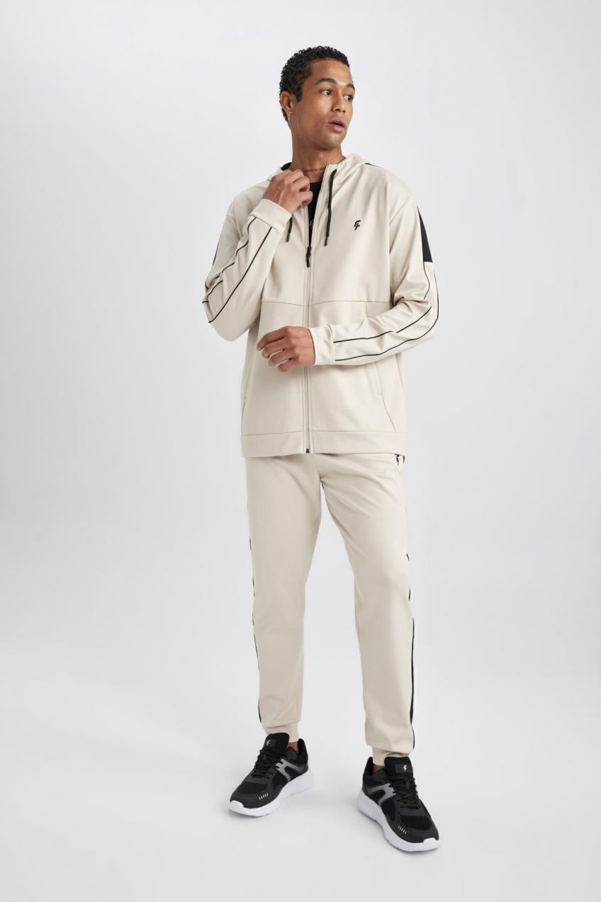 DEFACTO Fit Standard Fit Double Pocket Scuba Diving Fabric Sports Jogger Sweatpants