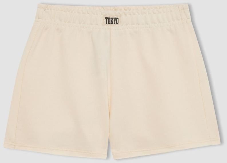 DEFACTO Girl's Woven Labeled Shorts