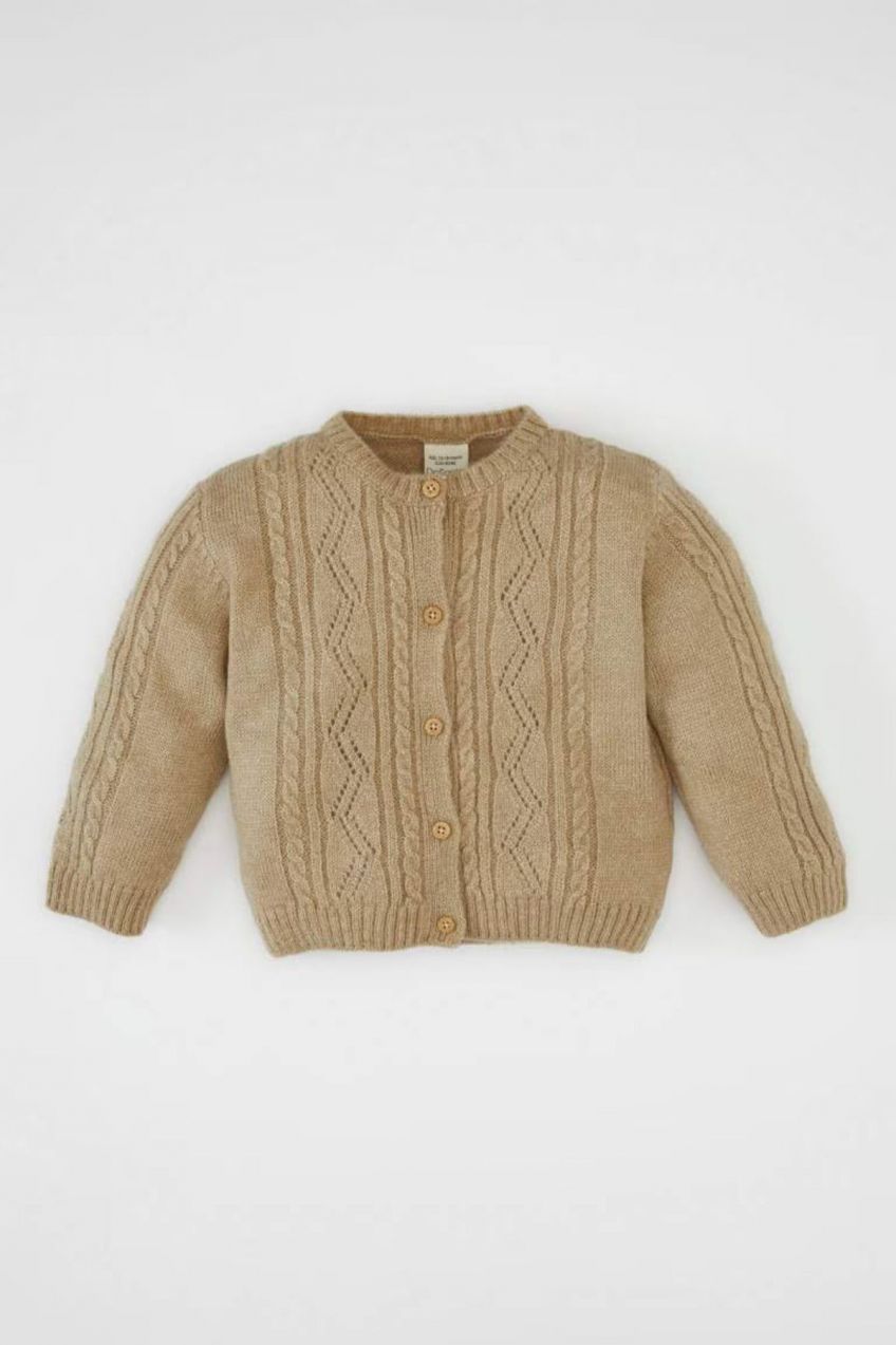 DEFACTO Baby Girl Crew Neck Cardigan