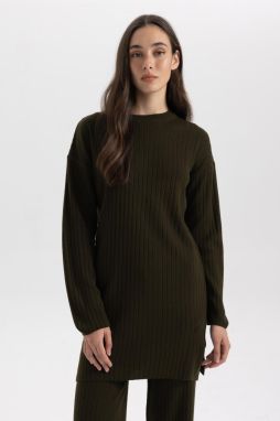 DEFACTO Regular Fit Crew Neck Sweater Tunic
