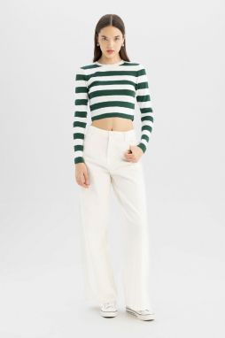 DEFACTO Cool Slim Fit Striped Crew Neck Sweater