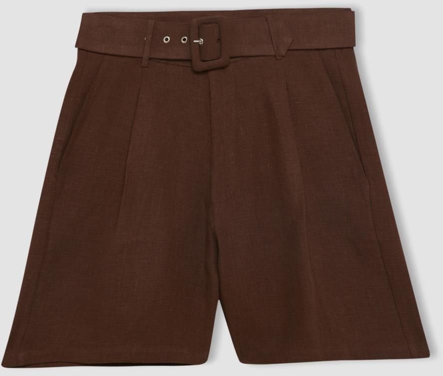 DEFACTO High Waist Linen Shorts