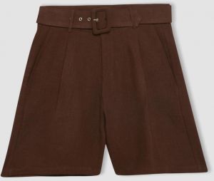 DEFACTO High Waist Linen Shorts