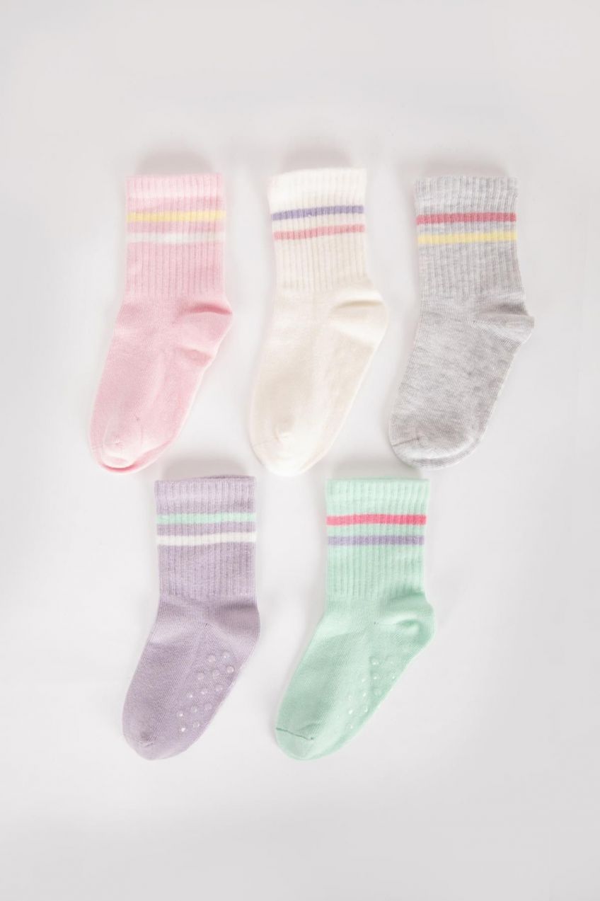 DEFACTO Baby Girl 5-Pack Cotton Long Socks