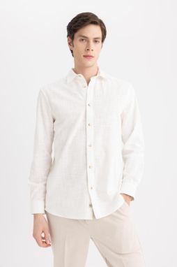 DEFACTO Regular Fit Polo Neck Cotton Long Sleeve Shirt