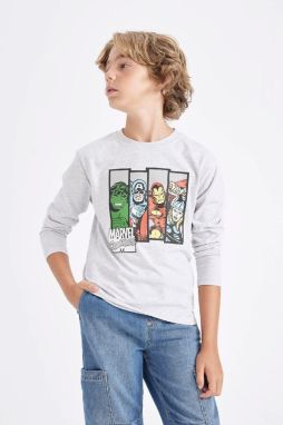 DEFACTO Boys Marvel Comics Crew Neck Long Sleeve T-Shirt