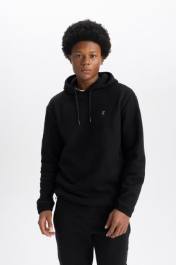 DEFACTO Fit Standard Fit Hooded Fleece Sweatshirt Y5709az23wn