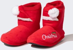 DEFACTO Boy's Christmas Themed Flat Sole House Slippers