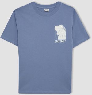 DEFACTO Boy's Crew Neck Printed Short Sleeve T-Shirt