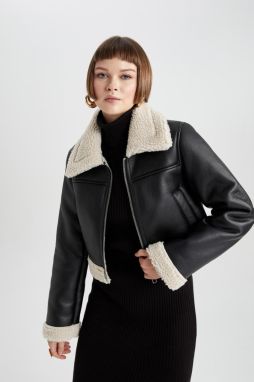 DEFACTO Waterproof Regular Fit Faux Für Lined Coat