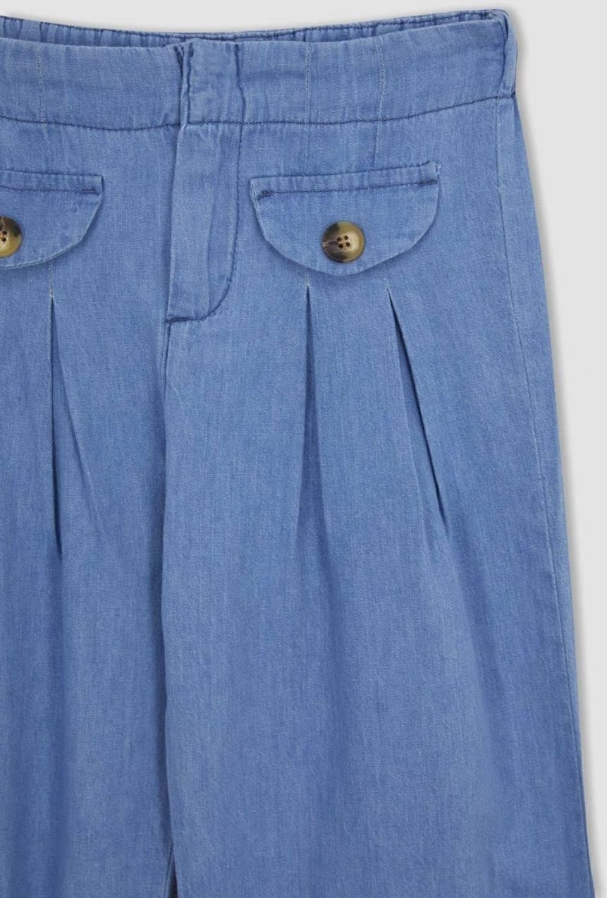 DEFACTO Girl's Wide Leg Jean Trousers