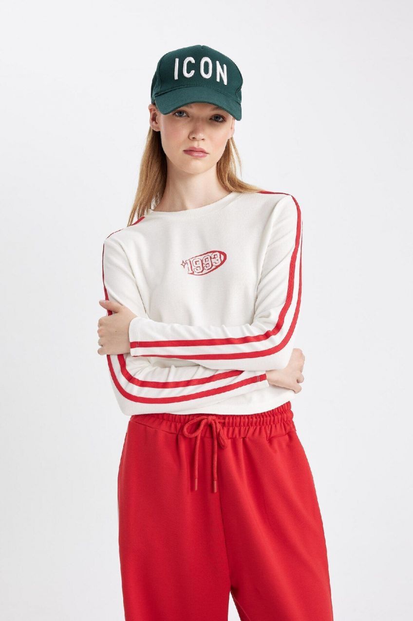 DEFACTO Cool Fitted Ribbed Long Sleeve T-Shirt