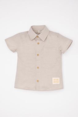 DEFACTO Baby Boy Woven Label Short Sleeve Shirt