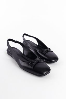 Capone Outfitters Women's Open Back Flat Toe Bow Detailed Elastic Back Flats