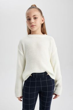 DEFACTO Girls Crew Neck Basic Sweater