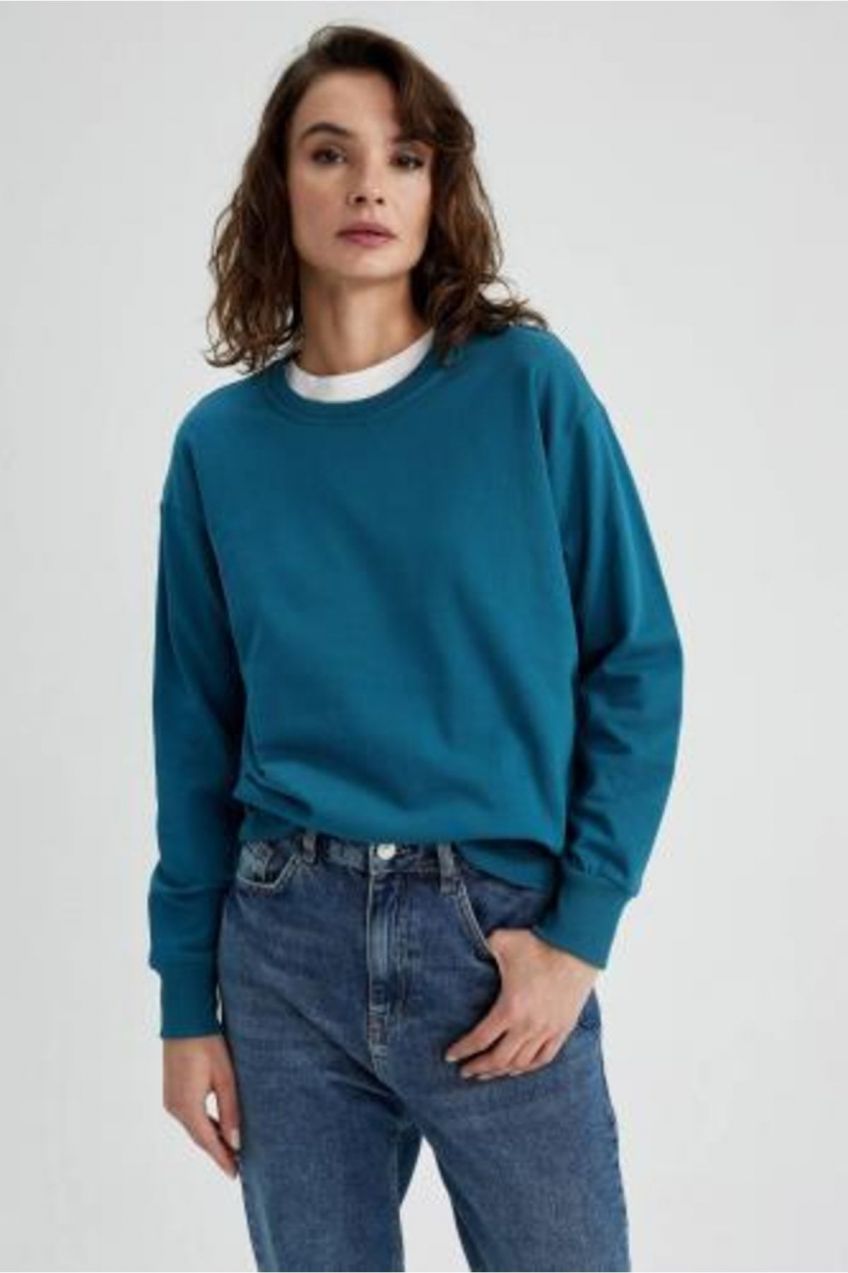 DEFACTO Regular Fit Crew Neck Sweatshirt