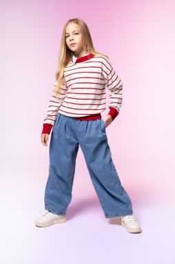 DEFACTO Girls' Wide Leg Wide Leg Jeans