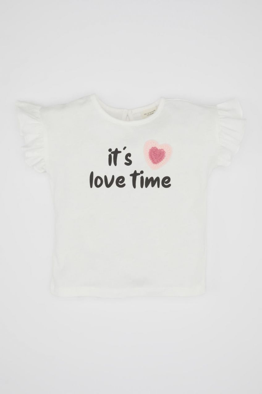 DEFACTO Baby Girl Printed Short Sleeve T-Shirt
