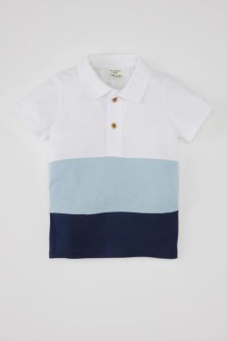 DEFACTO Baby Boy Color Block Pique Short Sleeve Polo T-Shirt
