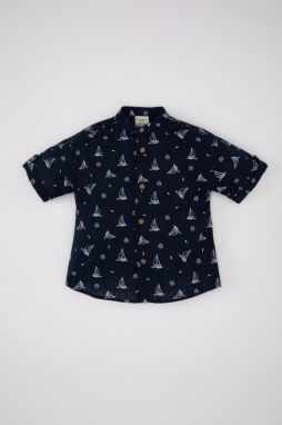 DEFACTO Baby Boy Flared Poplin Short Sleeve Shirt