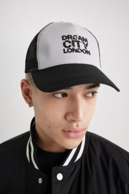 DEFACTO Men's Printed Gabardine Baseball Basketball Cap