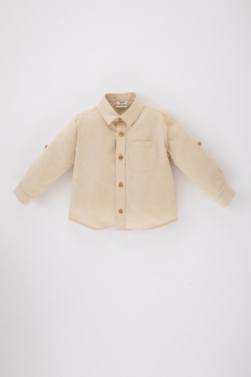 DEFACTO Baby Boy Poplin Long Sleeve Shirt