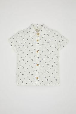 DEFACTO Baby Boy Flame Poplin Short Sleeve Shirt