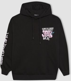DEFACTO Coool Oversize Fit Back Printed Hooded Sweatshirt